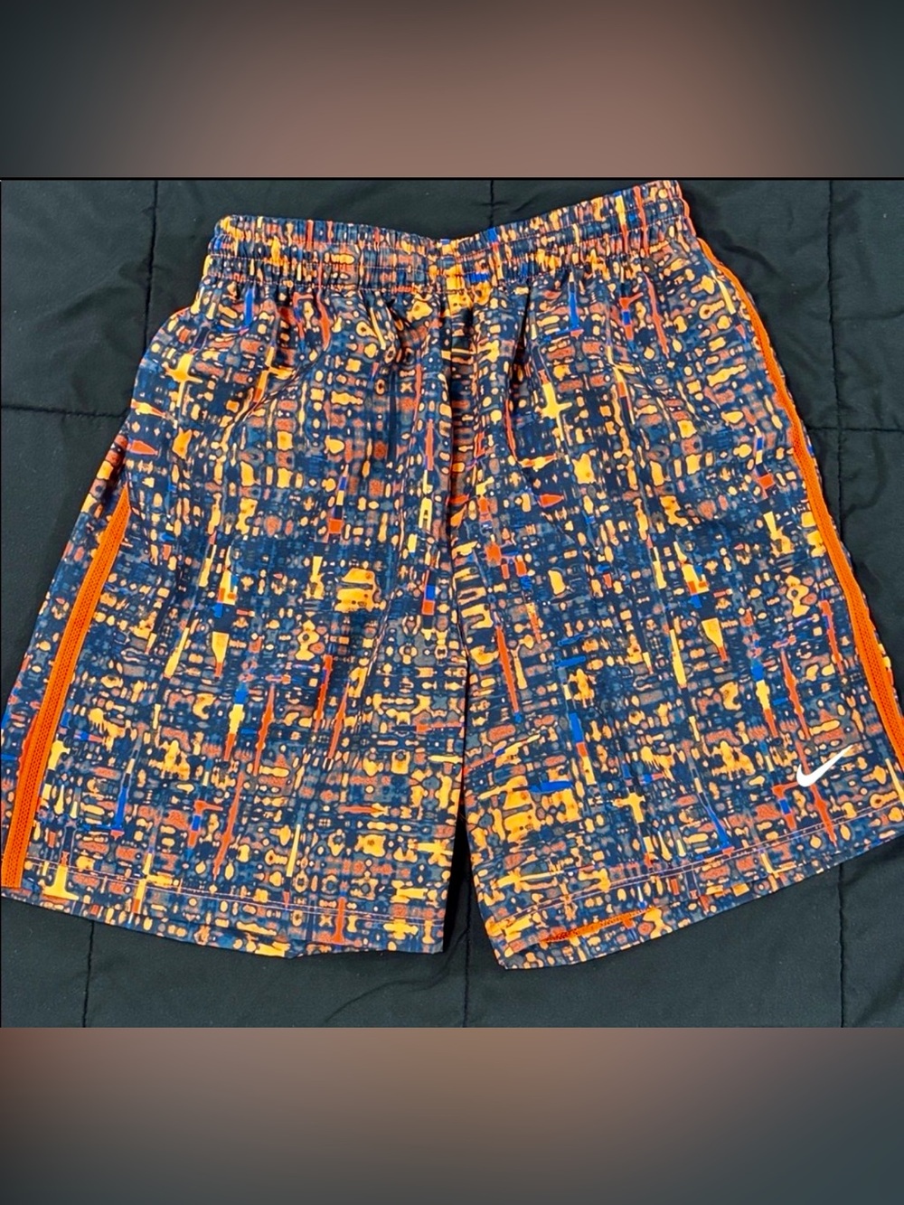 Nike Kids Hybrid Printed Blue Shorts Size L NWT Performance Lightweight